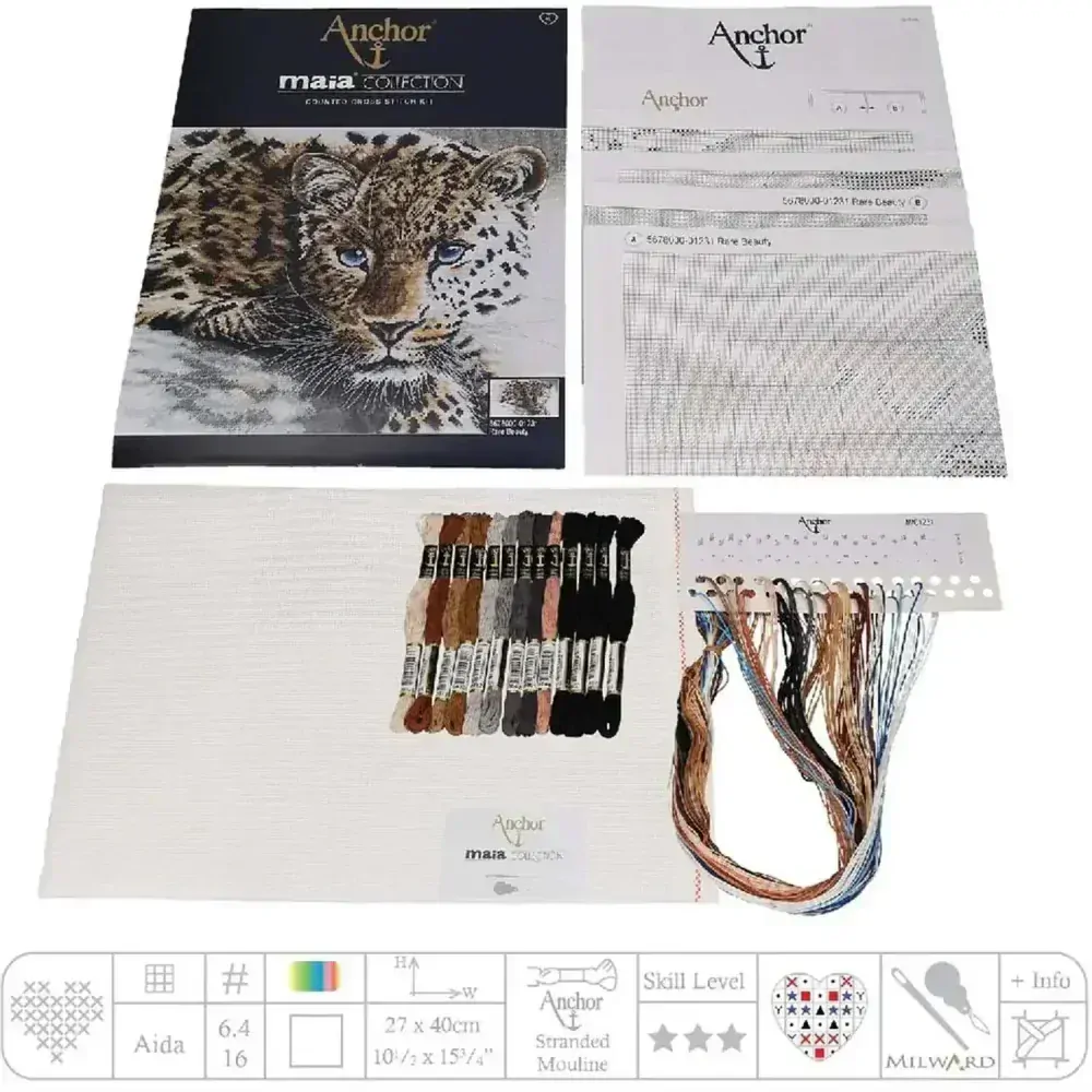 Sada na vyšívání Rare Beauty - gepard