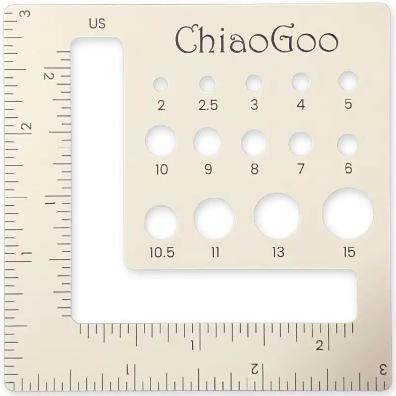 ChiaoGoo rámeček - Měřidlo jehlic a vzorků