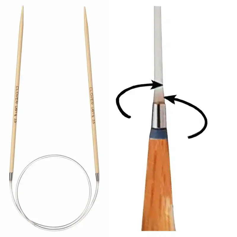 Clover kruhové otočné fixní jehlice Pro Takumi 40cm 2,5mm