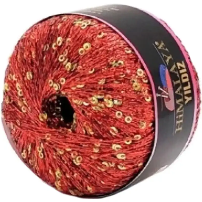 Himalaya Yildiz 58113 Červená se zlatými flitry