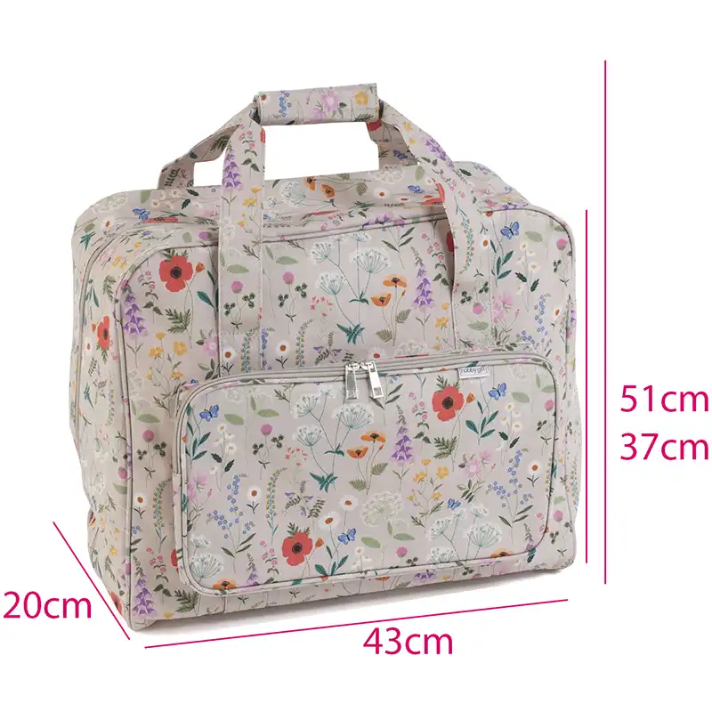 Omyvatelná taška na šicí stroj, pletení a háčkování - Luční kvítí