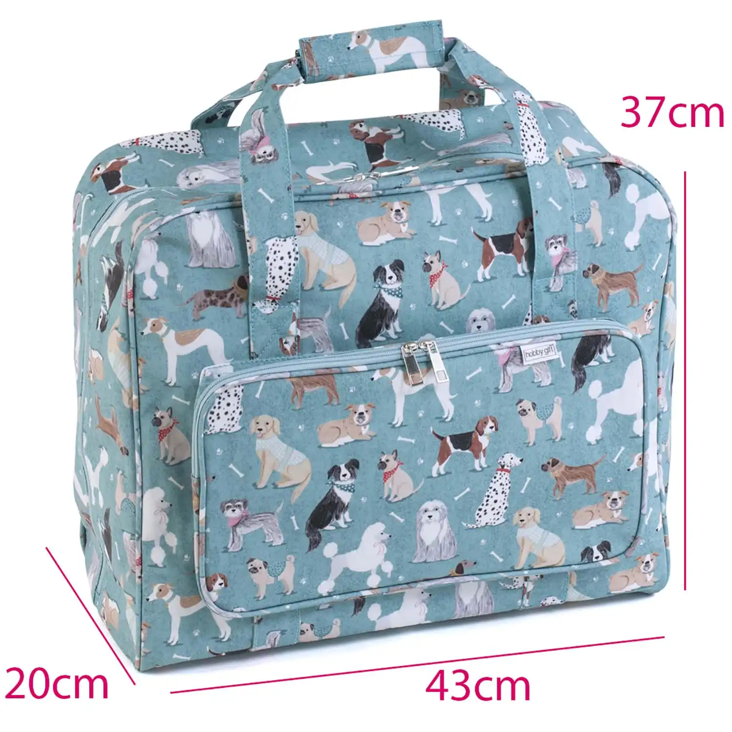 Omyvatelná taška na šicí stroj, pletení a háčkování - Psi