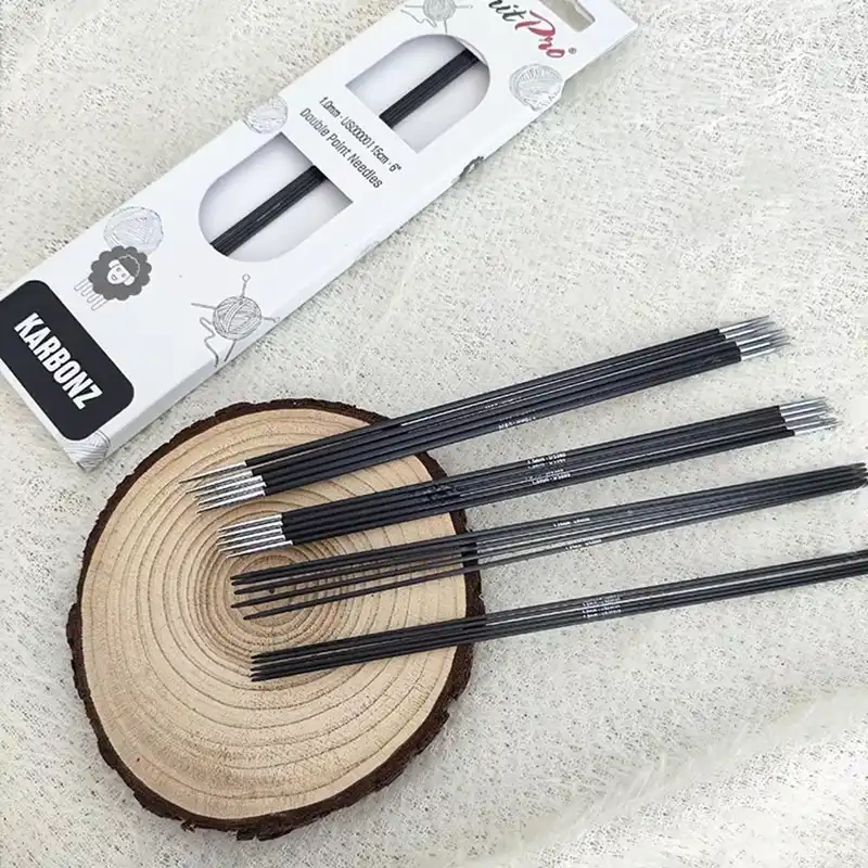 KnitPro Karbonz ponožkové jehlice 15cm 3,75mm