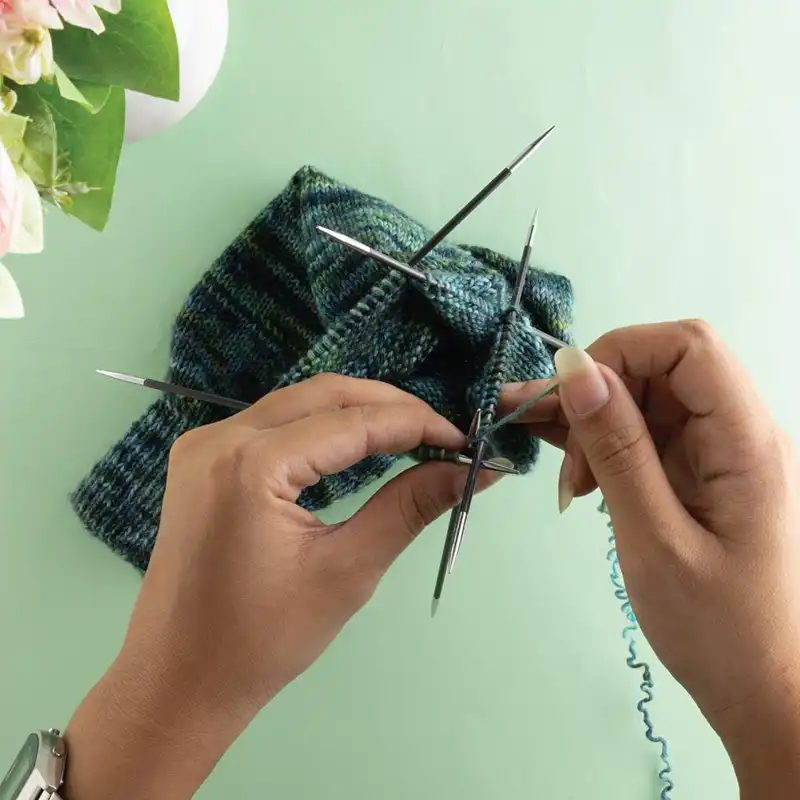 KnitPro Karbonz ponožkové jehlice 20cm 1mm