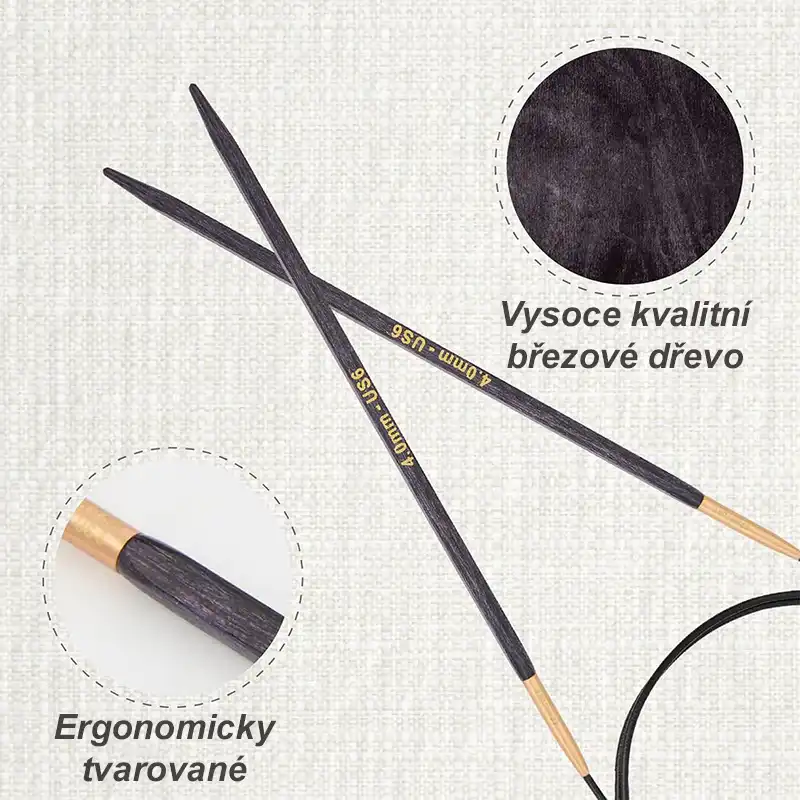 KnitPro J’adore Cubics Kruhové Fixní Jehlice 40 Cm 3,75mm