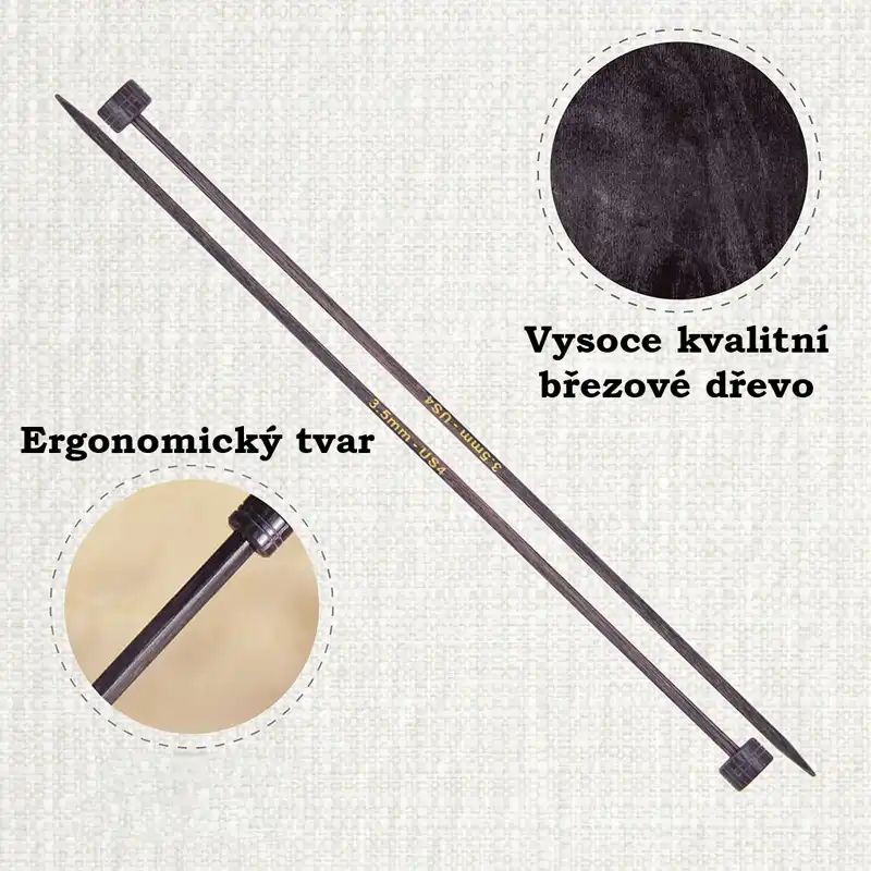 KnitPro J'adore Cubics rovné jehlice 35cm 6,5mm