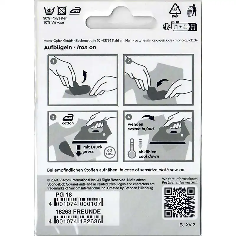 Nažehlovačka Spongebob Přátelé