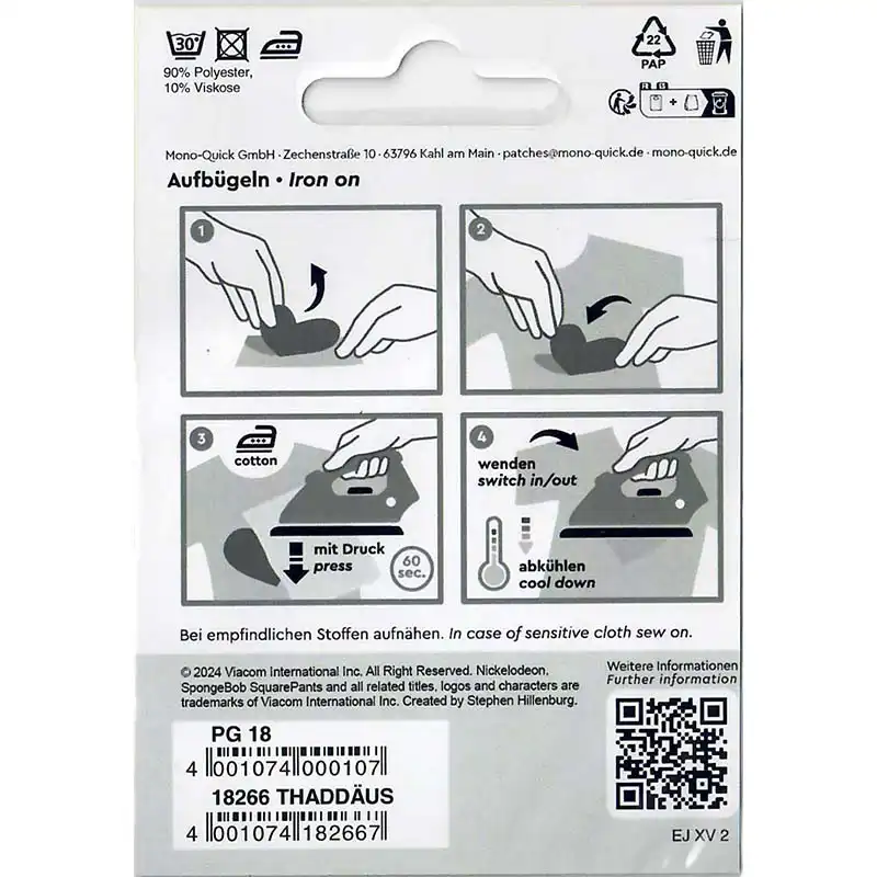 Nažehlovačka Thaddaus z filmu Spongebob 