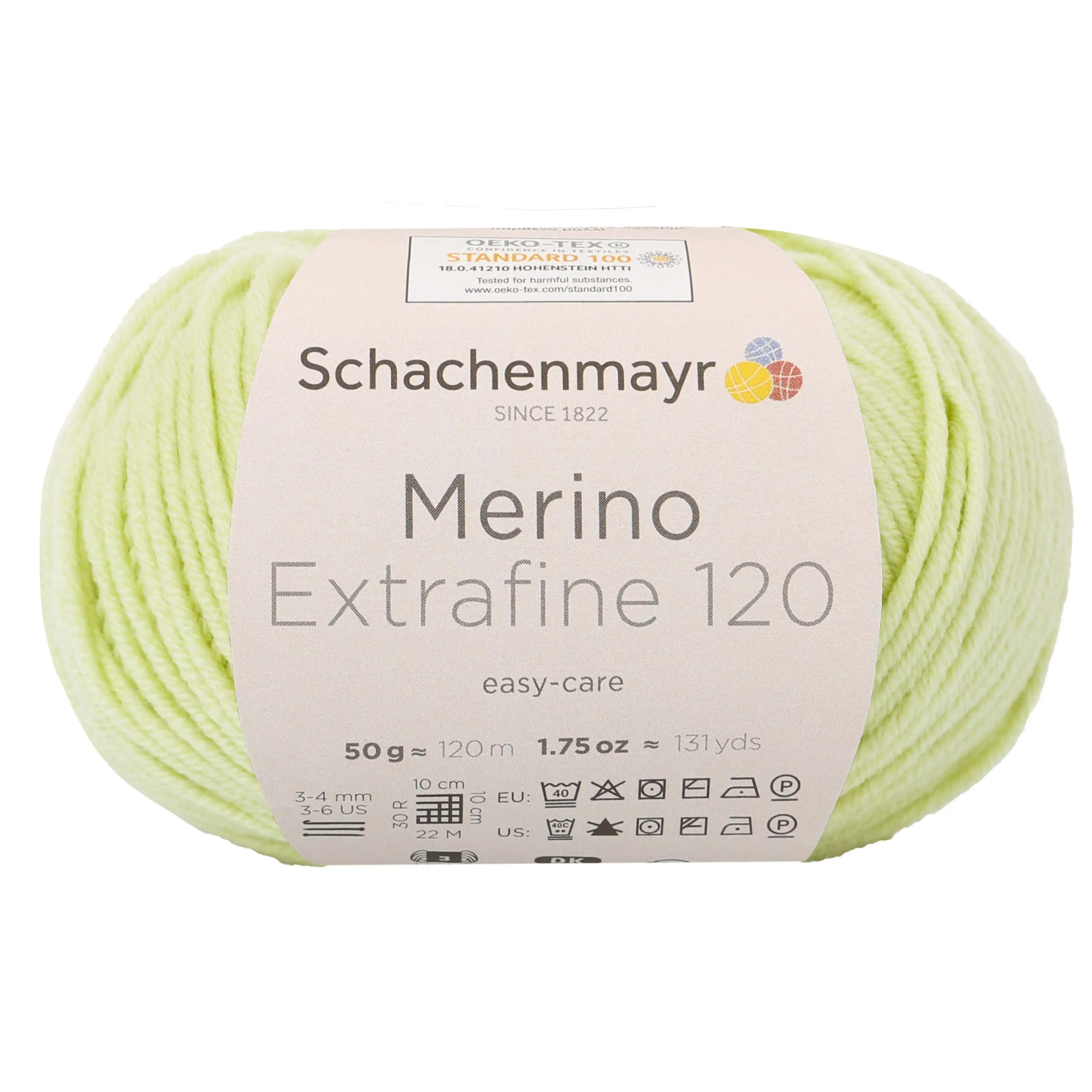 Schachenmayr Merino extrafine 120 Světle zelená 175