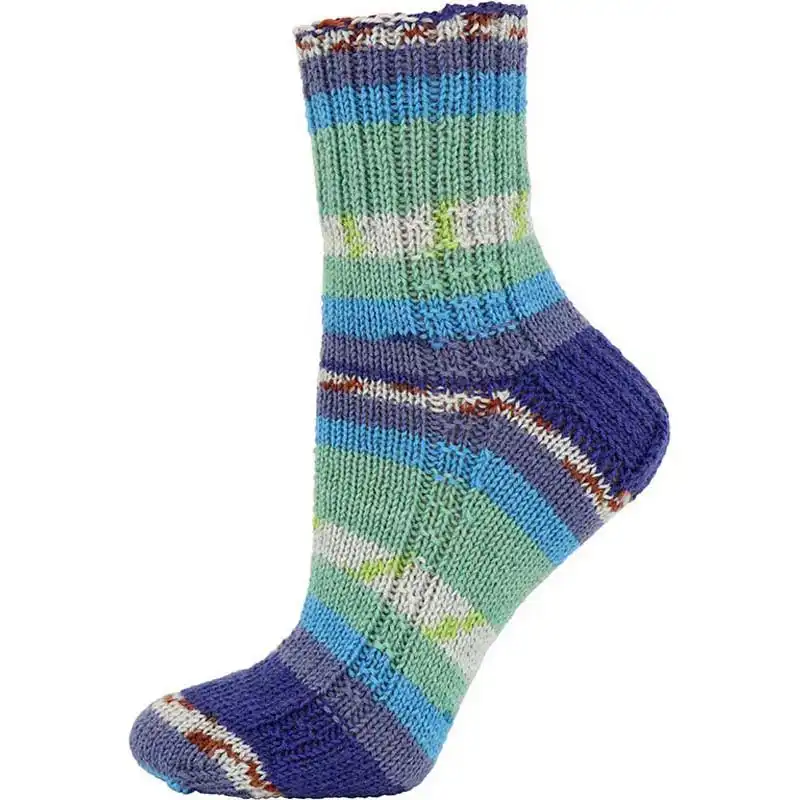 Vlna-Hep Best Socks 4-fach 7077 modrá-zelená