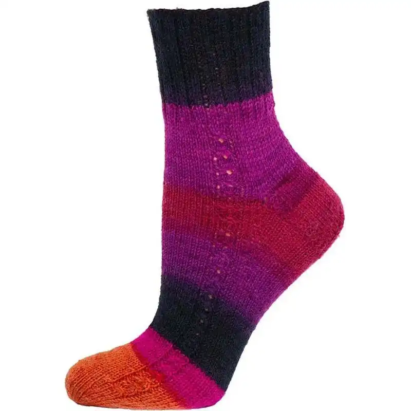 Vlna-Hep Best Socks 4-fach 7721 fuchsie-oranžová-antracit