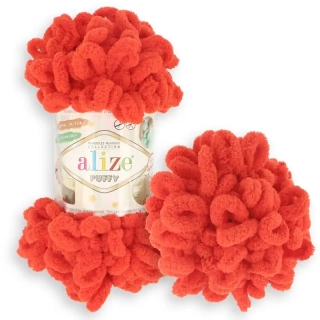 Alize Puffy 767 Ohnivá červená