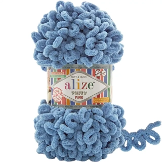 Alize Puffy Fine 374 Kouřově modrá