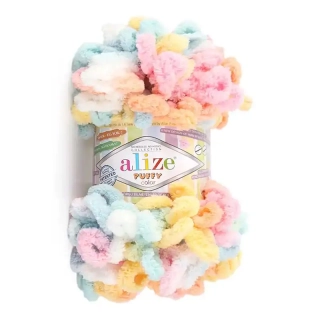 Alize Puffy Color 6521 Meruňková, Žlutá, Mint 