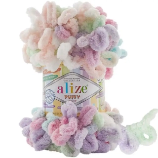 Alize Puffy Color 6526 Růžová-fialová-mint