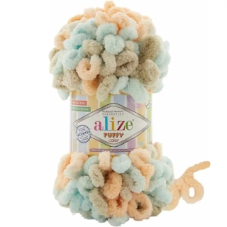 Alize Puffy Color 8013 Meruňková, béžová, mint