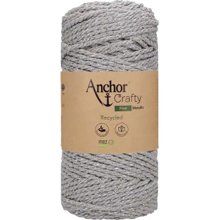 Anchor Crafty fine Metallic 501 Šedá