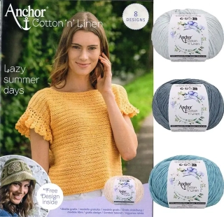 Anchor Cotton Linen Ocean Hat