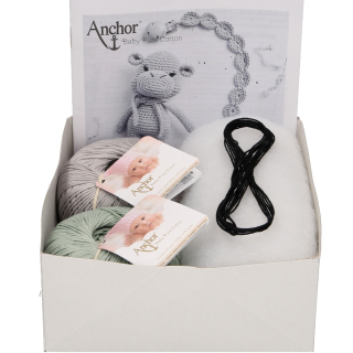Kompletní sada na háčkování AMIGURUMI KIT - Hippo