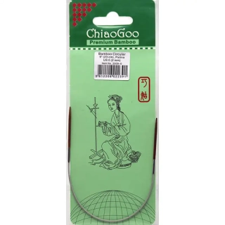 ChiaoGoo Fixní Kruhové bambusové jehlice 23 cm 2mm