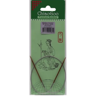 ChiaoGoo Fixní Kruhové Bambusové jehlice 40 cm 2mm