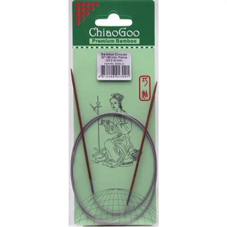 ChiaoGoo Fixní Kruhové Bambusové jehlice 80 cm 2mm
