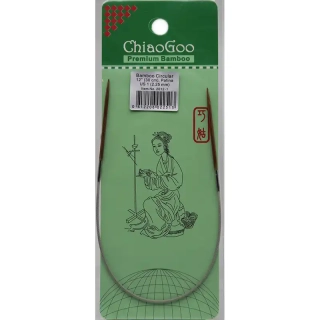 ChiaoGoo Fixní Kruhové Bambusové jehlice 30 cm 2,25mm
