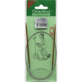 ChiaoGoo Fixní Kruhové Bambusové jehlice 60 cm 2,5mm