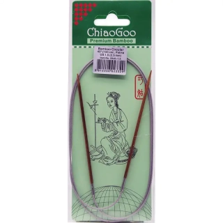 ChiaoGoo Fixní Kruhové Bambusové jehlice 100 cm 2,5mm