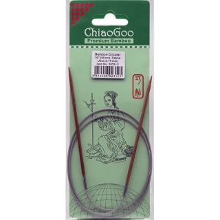 ChiaoGoo Fixní Kruhové Bambusové jehlice 80 cm 2,75mm