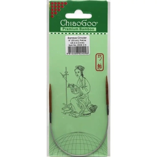ChiaoGoo Fixní Kruhové bambusové jehlice 23 cm 3mm