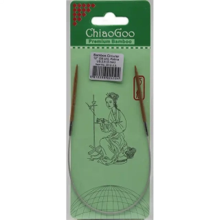 ChiaoGoo Fixní Kruhové Bambusové jehlice 30 cm 3mm