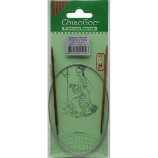 ChiaoGoo Fixní Kruhové Bambusové jehlice 60 cm 3mm