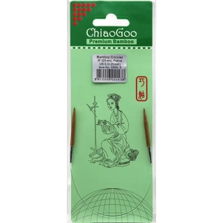 ChiaoGoo Otočné 360° Kruhové Bambusové jehlice 23 cm 3,25mm