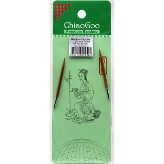ChiaoGoo Otočné 360° Kruhové Bambusové jehlice 30 cm 3,25mm