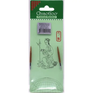 ChiaoGoo Otočné 360° Kruhové Bambusové jehlice 23 cm 3,5mm