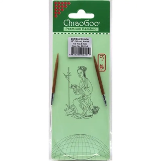 ChiaoGoo Otočné 360° Kruhové Bambusové jehlice 30 cm 3,5mm