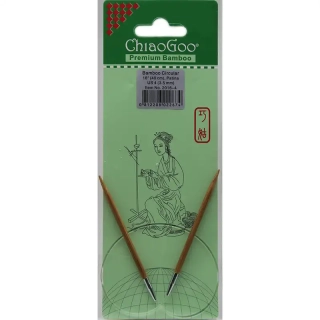 ChiaoGoo Otočné 360° Kruhové Bambusové jehlice 40 cm 3,5mm
