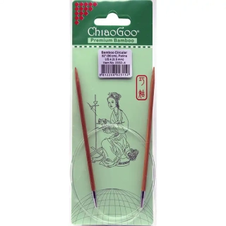 ChiaoGoo Otočné 360° Kruhové Bambusové jehlice 80 cm 3,5mm