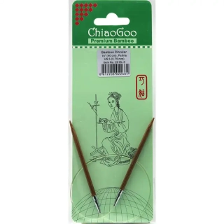 ChiaoGoo Otočné 360° Kruhové Bambusové jehlice 40 cm 3,75mm