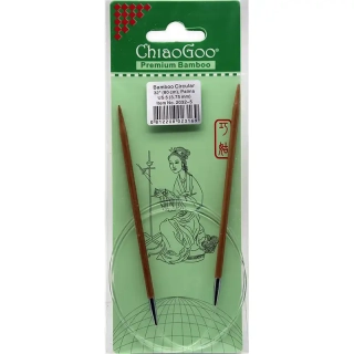 ChiaoGoo Otočné 360° Kruhové Bambusové jehlice 80 cm 3,75mm
