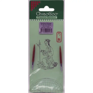 ChiaoGoo Otočné 360° Kruhové Bambusové jehlice 23 cm 4mm
