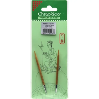 ChiaoGoo Otočné 360° Kruhové Bambusové jehlice 40 cm 4mm