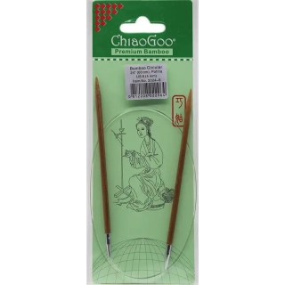 ChiaoGoo Otočné 360° Kruhové Bambusové jehlice 60 cm 4mm