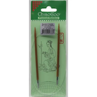ChiaoGoo Otočné 360° Kruhové Bambusové jehlice 100 cm 4mm