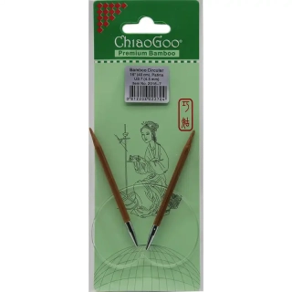 ChiaoGoo Otočné 360° Kruhové Bambusové jehlice 40 cm 4,5mm