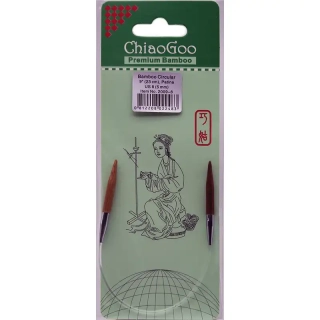 ChiaoGoo Otočné 360° Kruhové Bambusové jehlice 23 cm 5mm