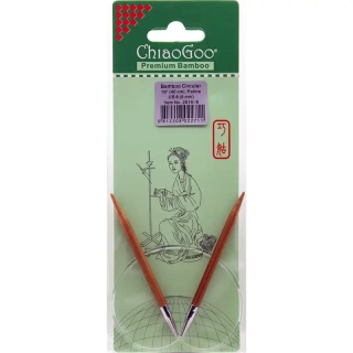 ChiaoGoo Otočné 360° Kruhové Bambusové jehlice 40 cm 5mm