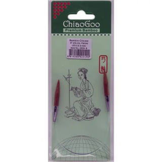 ChiaoGoo Otočné 360° Kruhové Bambusové jehlice 23 cm 5,5mm