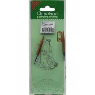 ChiaoGoo Otočné 360° Kruhové Bambusové jehlice 30 cm 5,5mm